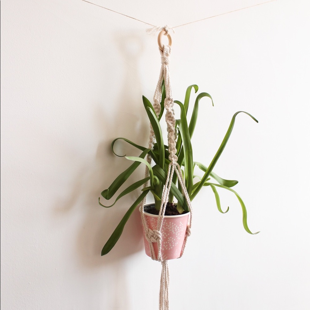 Plant Hanger, Cotton Macrame